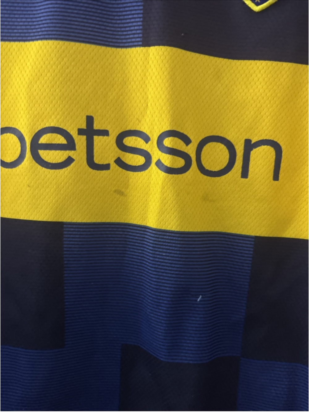 Club Atletico Boca Juniors CABJ Betsson Adidas Soccer Jersey #10 Cavani Size S 8 - Picture 4 of 7
